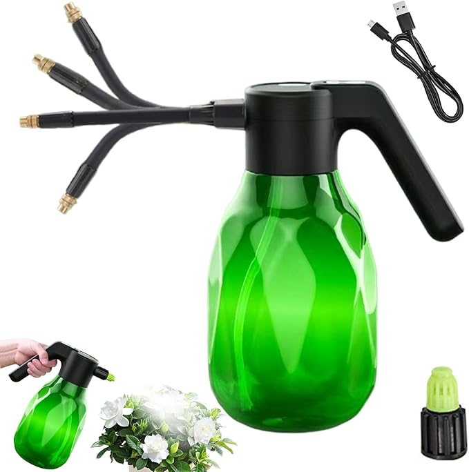 Electric Plant Sprayer - 2L Indoor Watering Can, Rechargeable Battery Spray Bottle, Automatic Plant Mister | Multipurpose Pump Sprayer for Lawn Garden Yard Grass Car Flower Vegetable Care