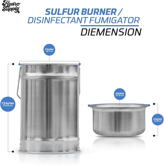 Greenhouse Sulfur Vaporizer, Sulfur Burner with Indicator Lights, Sulfur Evaporator for Plant and Grow Room