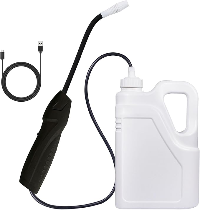Electric Spray Bottle 0.5 Gallon with Flexible Wand, Watering Spray Wand Rechargeable Portable Garden Sprayer with 2M Hose Multi-Purpose Plant Mister 2L Sprayer for Plant Watering Car Washing