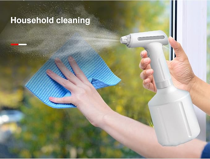 Electric Plant Spray Bottle 3.7V Easy Control Battery Indicator USB Charging Adjustable Volume Plant Mister Handheld Powered Sprayer 1.5L (1.5l)