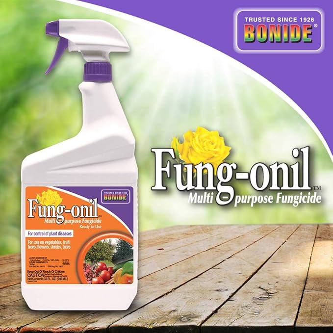 Bonide Fung-onil Multi-Purpose Fungicide, 32 oz Ready-to-Use Spray for Plant Disease Control, Controls Blight, Mildew & More