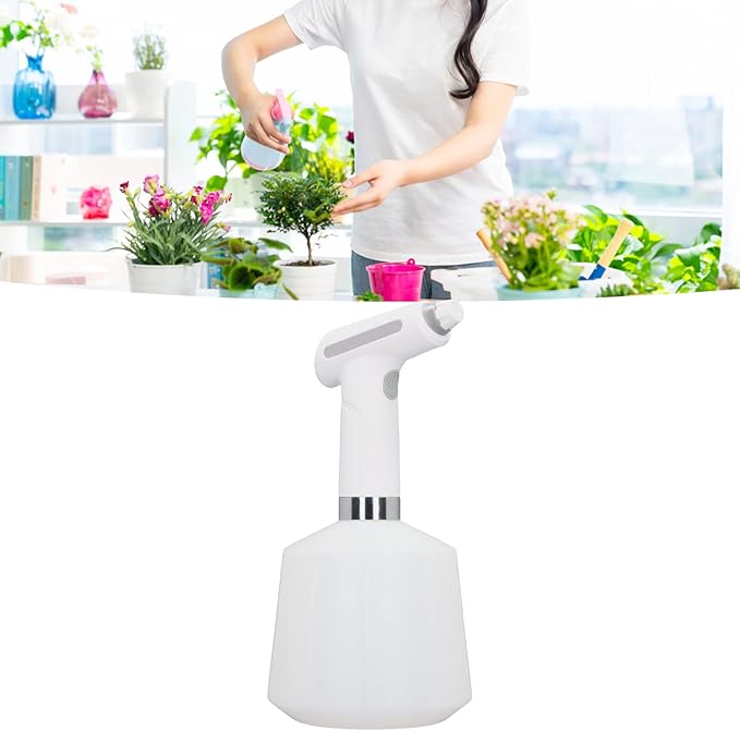 Automatic Plant Sprayer Kuuleyn Electric Plant Spray Bottle 3.7v Easy Control Battery Indicator USB Charging Adjustable Volume Plant Mister (1.5L)