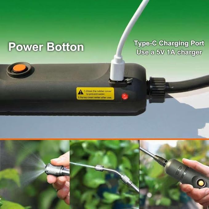 HIFAY ES8 Electric Sprayer, with one-Button Operation, fine Spray, Quick and Effortless, Suitable for Cleaning and Pesticide Application.