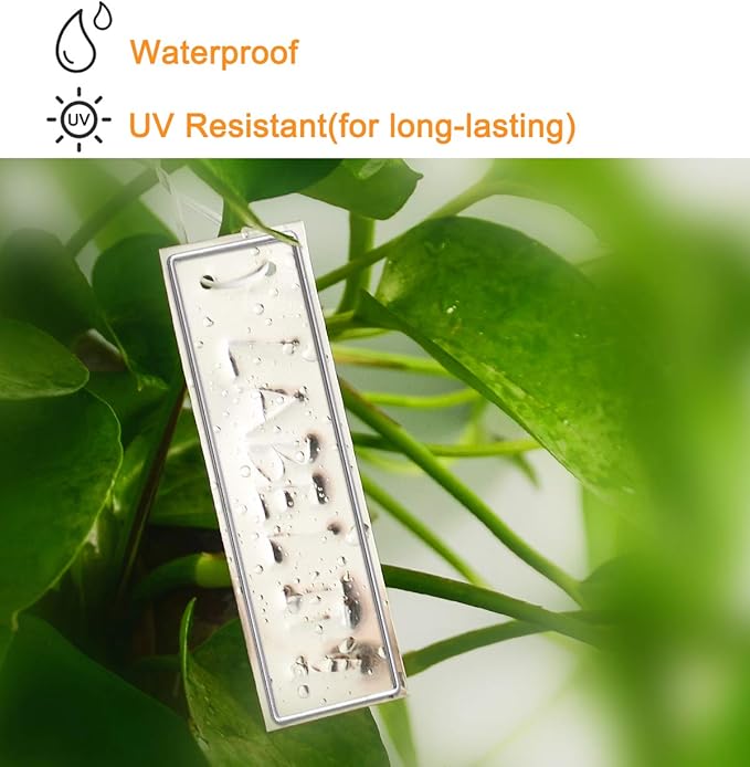 Coolrunner Aluminum Plant Labels, Double Sided Metal Labels, Metal Label Tree ID Tags Durable & Waterproof Pot Label Tag Outdoor Marker for Indoor Outdoor Gardening Nursery (100)
