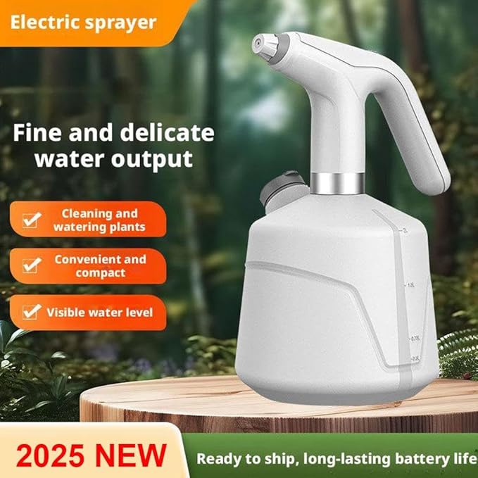 Electric Spray Bottle Plant Mister for Indoor Outdoor Plants,1L Automatic Watering Can USB Rechargeable Sprayer with Adjustable Spout,Portable Garden and Plant Sprayer for Fertilizing Cleaning (B)