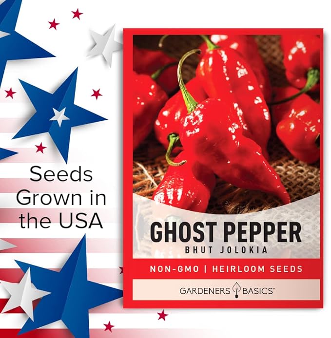 Ghost Pepper Hydroponic Growing Kit - Grow Your Own Bhut Jolokia Peppers - Non-GMO Heirloom Seeds, Complete Indoor Hydroponic Grow Kit, Hot Chili Gardening Gift for Spicy Lovers, Easy to Grow & Plant