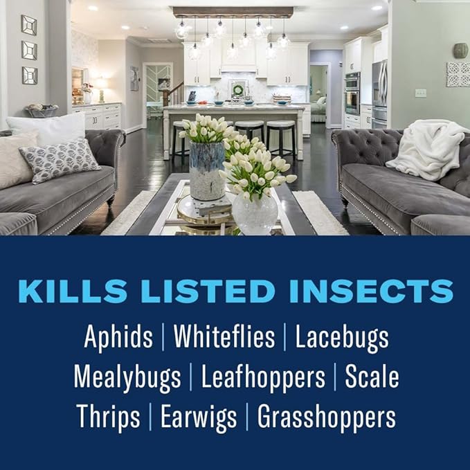 BioAdvanced Organics Brand Insect Killer for Houseplants, Ready-to-Use, 24 oz, Indoor Plant Bug Spray