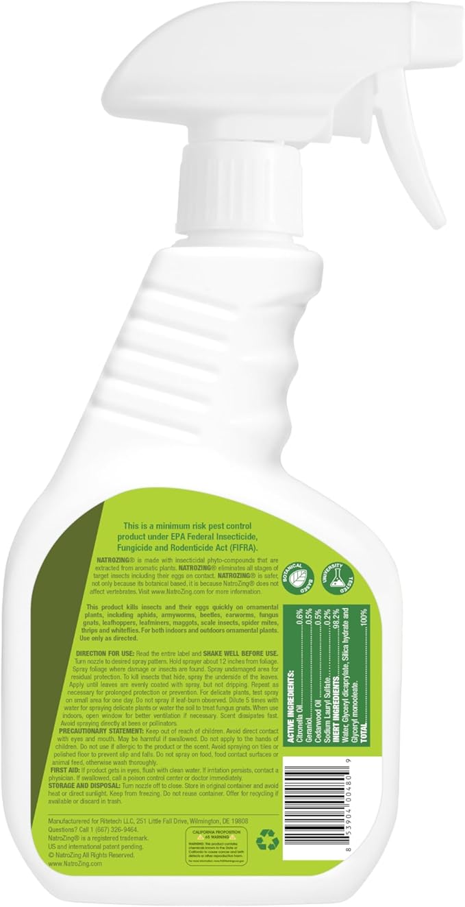 Garden Insect Killer 11 OZ, Pest Control for Plants Indoors & Outdoors,Kills Aphids, Mealybugs,Spider Mites and Gnats All Stages and Eggs,Plant Extract Based,Non-Toxic Child & Pets Safe