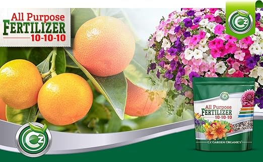 10-10-10 All Purpose Fertilizer - Made in USA - Micronutrients Plant Food for Indoor/Outdoor Plants, Flower Gardens, Fruit & Vegetable Gardens, Trees & Lawns!