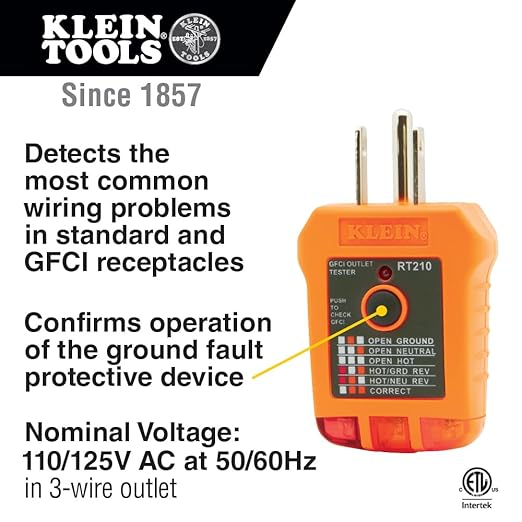 Klein Tools 80023P Tool Set, Home Inspector Tool Kit with Digital Moisture Meter, Non-Contact Voltage Tester, GFCI Outlet Tester, 3-Piece