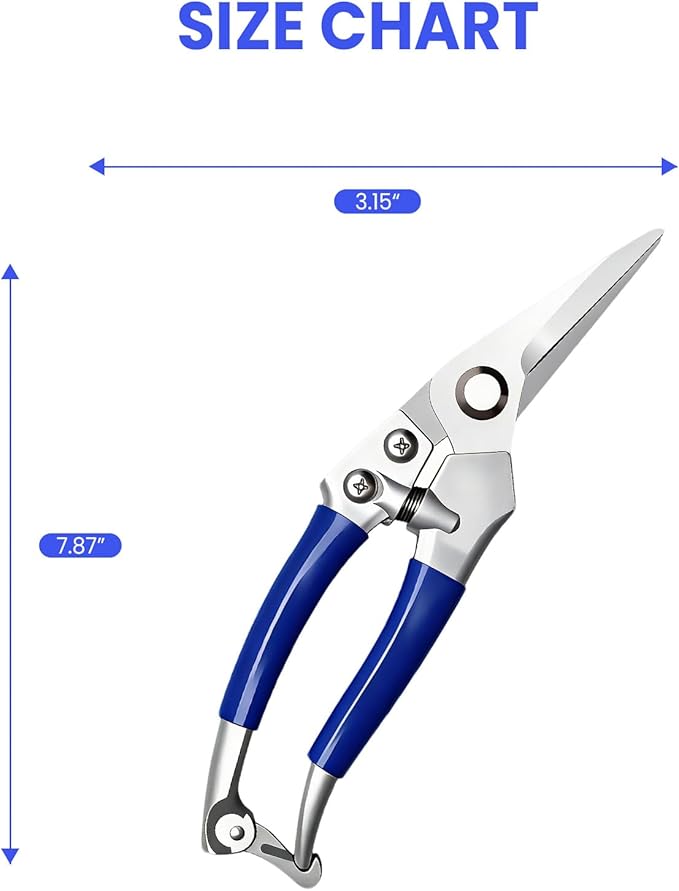 Garvee 2 Pack Pruning Shears for Gardening, Trimming Scissors Set Garden Shears Branch Cutter Garden Bypass Lopper and Tree Trimmer Tree Pruner Garden Shears for Gardening