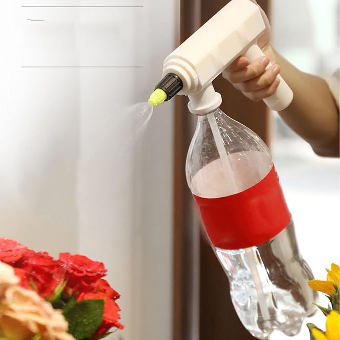 Electric Plant Sprayer Spout Battery Powered USB Rechargeable Handheld Automatic Watering Sprayer with Spray Bar (B)