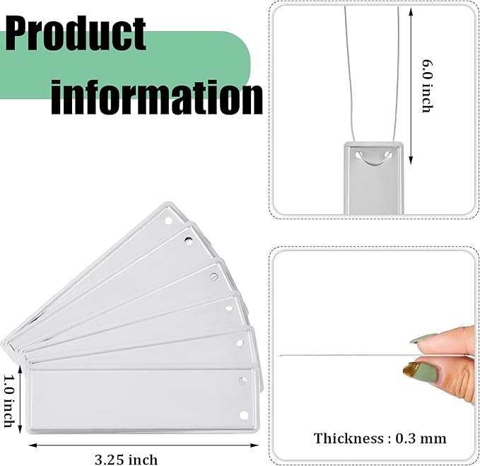 Ripeng 60 Pieces Aluminum Metal Plant Labels Writable Seedling Tree Tags with 6 Inch Wires Waterproof Double Sided Write for Plant Garden Marker Outdoor Identification and Greenhouse