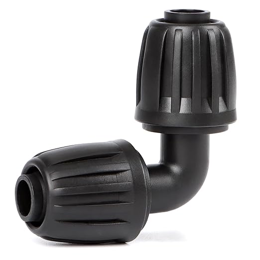 RedChili 14 Pcs 1/2 Inch Irrigation Tubing Elbow Fittings, (1/2" ID x0.6-0.65" OD) 16mm Drip Tubing Barbed Locked Nuts Connectors Anti-Drop 1/2" 90 Degree Elbow Parts for Garden Lawn Irrigation System