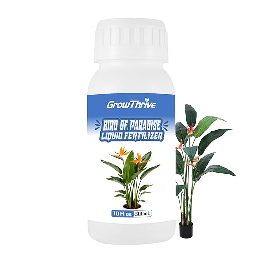 Bird of Paradise Liquid Fertilizer, 10 oz Natural Plant Food for Indoor & Outdoor Bird of Paradise, Organic Probiotic Formula for Bigger Leaves, Brighter Blooms & Strong Root Growth