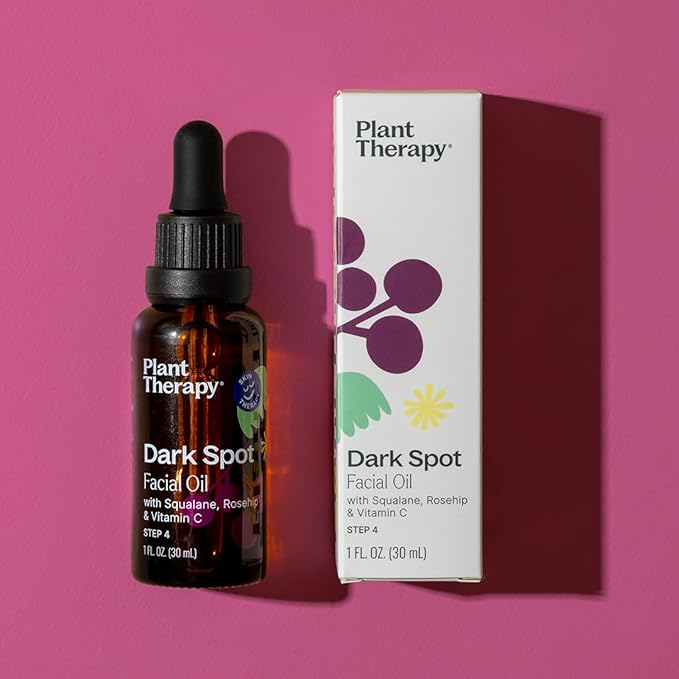 Plant Therapy Dark Spot Facial Oil 30 mL (1 oz) Visibly Reduces the Look of Dark Spots, and Scars, Promotes a More Even, Brighter-Looking Tone, Includes Vitamin C, Turmeric, and Squalane