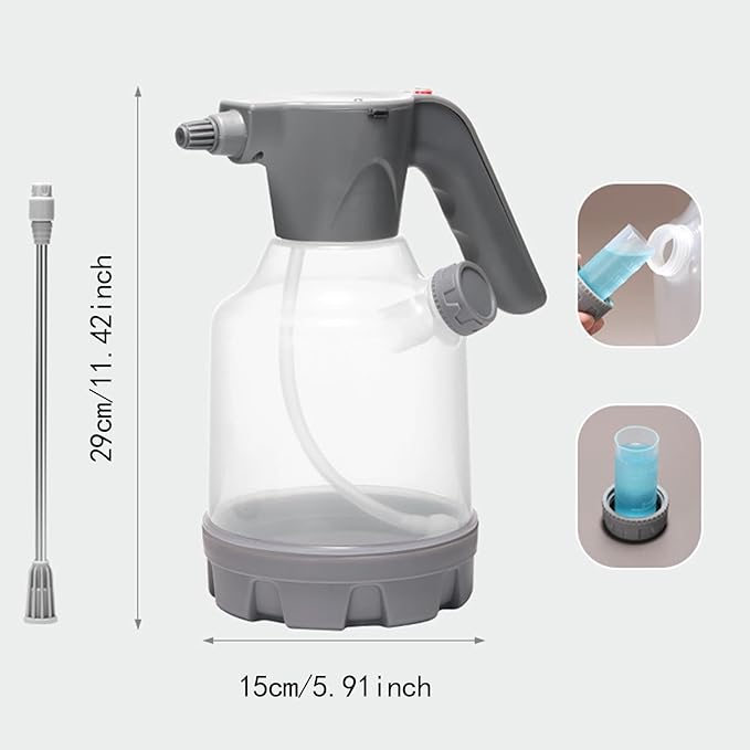 Electric Spray Bottle Plant Watering Device, 3L, Professional, Electric Water Sprayer for Indoor Outdoor, Car Detailing, with Long Rod