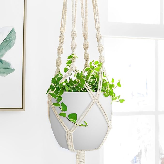 Ferlypote Plant Pots 8 Inch Set of 4, Flower Pots with Multi Mesh Drainage Holes, Planters for Indoor Outdoor Garden Plants and Flowers