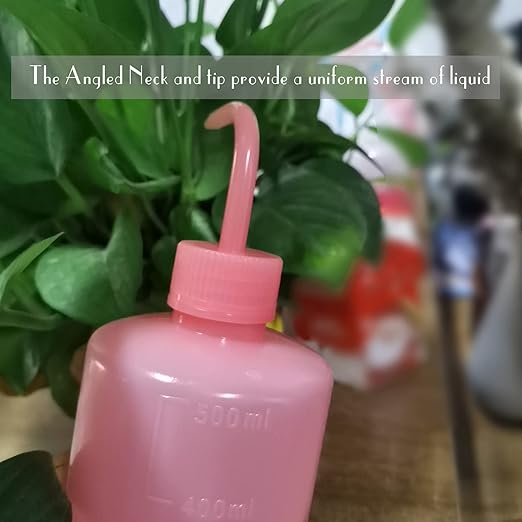 Valchoose Professional 500ml Safety Squeeze Bottle 16.9oz (Pink), LDPE No Spill, Plastic Wash Bottle (1Pack)