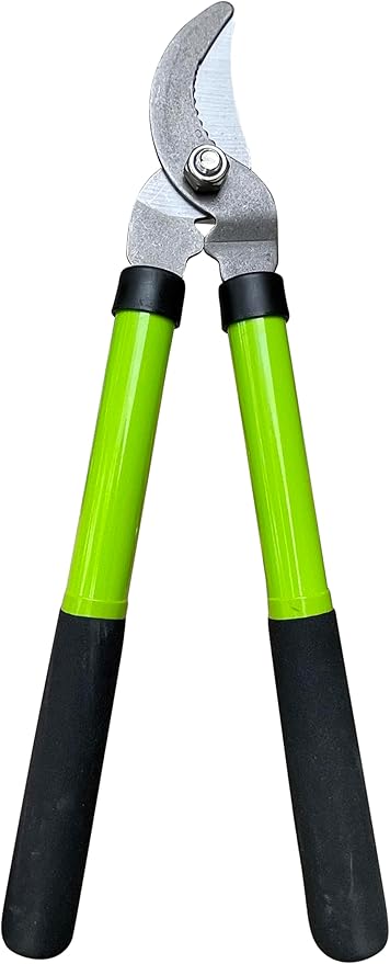 GARDEN GURU Bypass Loppers Tree Trimmer Clipper -Compact 15-inch High Carbon Steel Blade Gardening Loppers Pruning Shear Comfort Grip Handles Heavy Duty Branch Cutter Thick Branches w Ease (2 Pack)