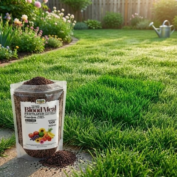 Old Cobblers Farm™ Wicked Organics Blood Meal – High-Nitrogen Soil Booster for Lush Lawn & Vigorous Garden Growth | Promotes Greener Foliage & Strong Roots | (5 lbs | 10 lbs | 15 lbs | 20 lbs) (5lbs)