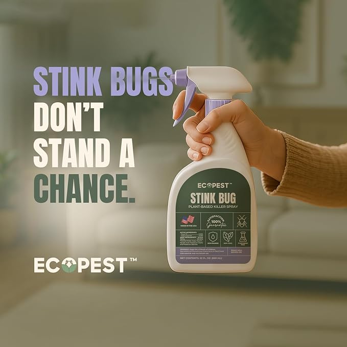 Stink Bug Spray, 22 oz. | Natural, Plant-Based Stink Bug Killer for Indoor and Outdoor | Home Pest Control Spray and Repellent for Stink Bugs | Made with Clove Oil, Safe Around Children and Pets