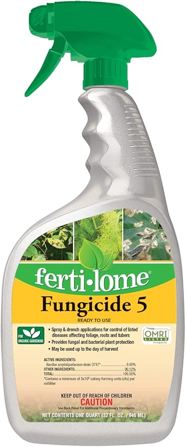 Fertilome (16116) Fungicide 5 Ready to Use, Plant Disease and Bacteria Control, OMRI Listed (32 oz.)