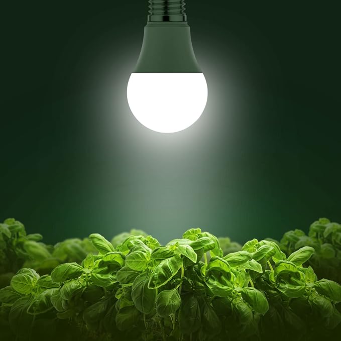 Briignite Full Spectrum LED Grow Light Bulbs, A19 Shape, E26 Base, 11W, 100W Equivalent, 6 Pack for Indoor Plants & Seed Starting