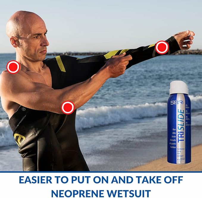 TRISLIDE Anti-Chafe Continuous Spray Skin Lubricant Body Friction Protection | Prevents Blistering and Chafing | Providng Long-Lasting Comfort and Protection (Pack of 1)