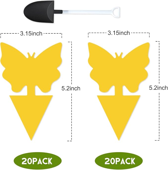 40 Pack Fungus Gnat Traps for House Indoor Yellow Sticky Traps for Gnats Sticky Traps for Plants, Dual-Sided Fungus Gnat Sticky Traps Fruit Fly Traps for Indoors