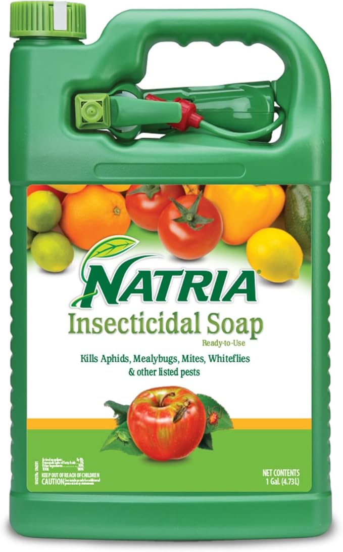 NATRIA Insecticidal Soap, Ready-to-Use Garden Bug Treatment, Insect Killer for Indoor and Outdoor Plants, 1 Gallon