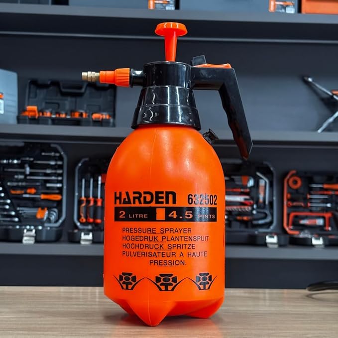 Half Gallon (0.53 Gallon / 68oz) Pump Sprayer, Handheld Garden Sprayer for Plants, Lawn Care & Cleaning, Adjustable Copper Nozzle