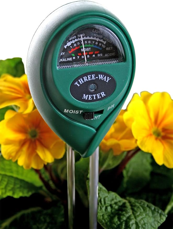 Hydrofarm MGMLP1 Active Air 3-Way pH, Light & Moisture Meter