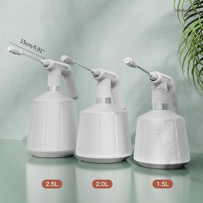 Electric Garden Sprayer 1.5/2 / 2.5L Plant Mister Spray Bottle for Indoor Outdoor Automatic Watering Can Spritzer Water Spray Bottle for Small