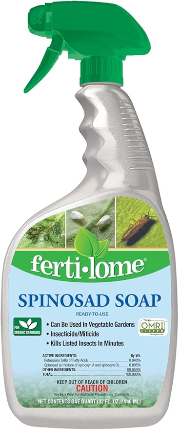 Fertilome (16076) Spinosad Soap Insecticide Ready to Use, Spinosad Bagworm, Tent Caterpiller & Chewing Insect Killer, OMRI Listed (32 oz.)