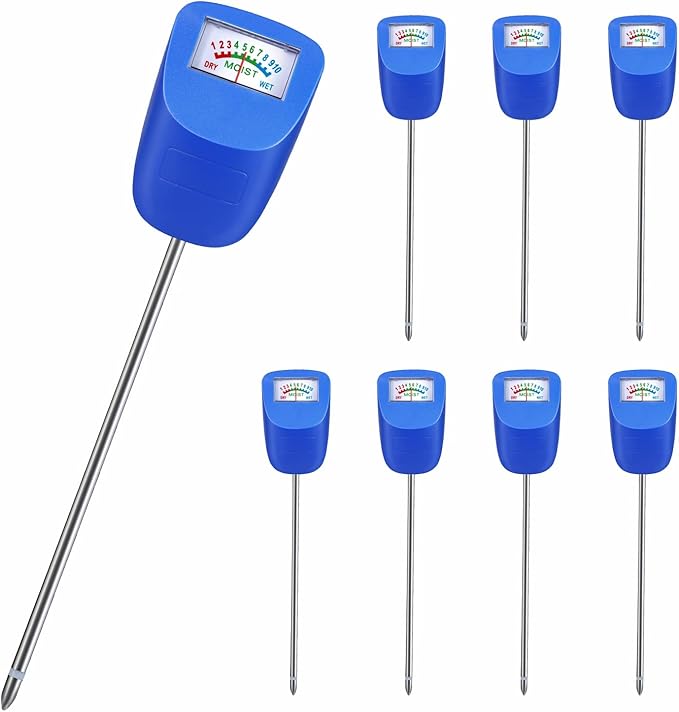 XLUX Soil Moisture Meter, Plant Water Monitor, Hygrometer Sensor for Gardening, Farming, Flower Pot, Indoor and Outdoor, 8 Pack