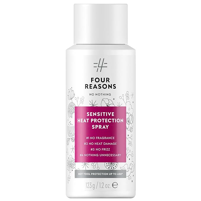 No nothing Sensitive Heat Protection Spray for Hair - Heat Protectant Spray for Women - Vegan, Unscented, Fragrance Free - Travel Size Frizz Control & Thermal Heat Protection