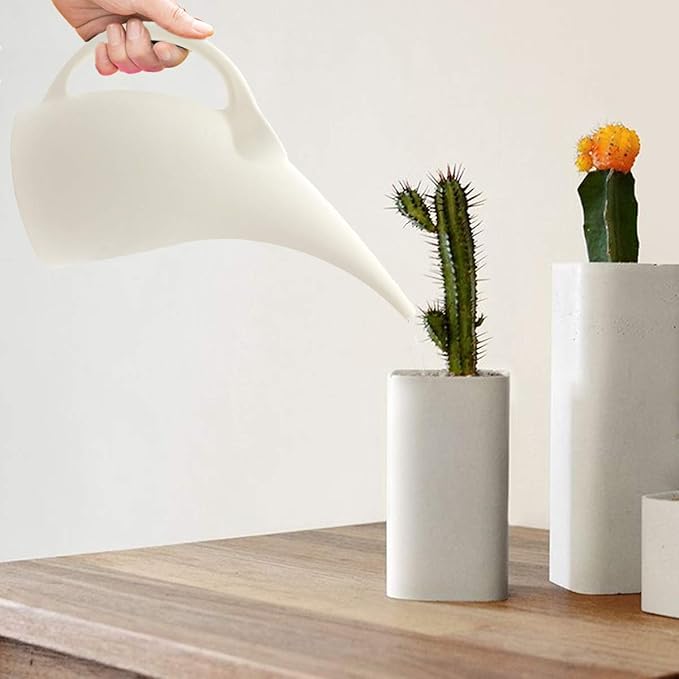Watering Can - 1/2 Gallon - for Indoor and Outdoor Plant Garden - White