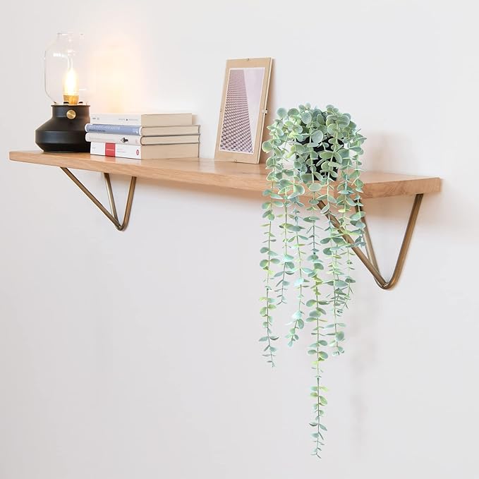 Fake Hanging Plant Eucalyptus Artificial Faux Plants Indoor Small Wall Greenery Decor for Shelf with Black Pot Soft Green 1PCS 23Inch Long
