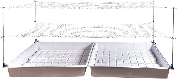 Trellis System Support Kit (Model A) - for Climbing Plants | Square Corner | Ideal for Hydroponics Growing System, Greenhouse & Garden