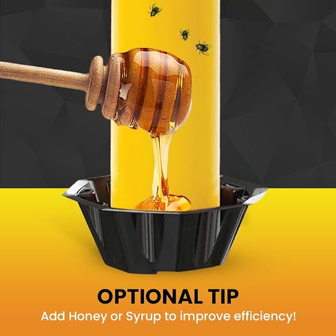 Sticky Fly Stick (2 Pack), Fly Stick for Mosquitoes, Sticky Trap for Flies Gnats Wasp Flying Insects, Bug Catcher, Indoor or Outdoor Use, Ready to Use Home