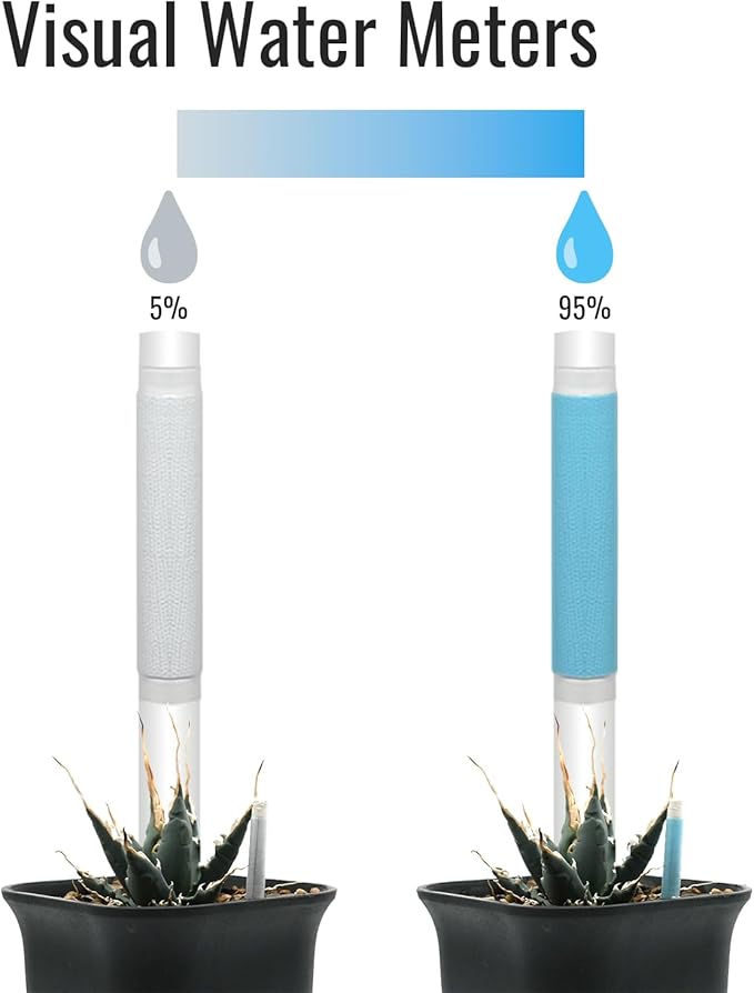 Aquameter – Soil Moisture Meter for Caudex Plant, General Plant, Gardening & Farming, Indoor & Outdoor, Beginner-Friendly (12 PCS)