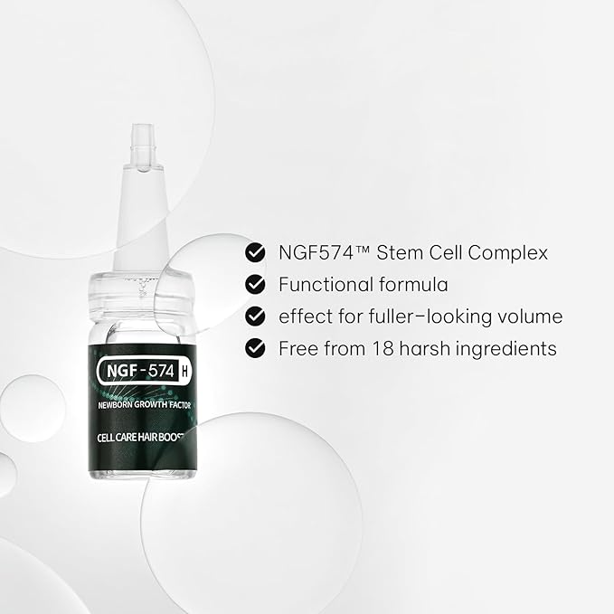 CELONIA 574H Bio Cell Care Hair Booster, Anti Hair Loss Cell Growth Factors Treatment, Stem Cell Serum For Hair Regrowth & Healthy Scalp, Intensive Care For Scalp, Crown & Hairline (5MLx10 Vials)