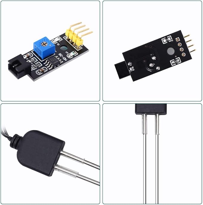 2 Sets Resistive Soil Moisture Meter, Icstation Soil Hygrometer Sensor Test Kit with Corrosion Resistant Probe, Digital Analog Signal Output for Arduino Garden Plant Care Automatic Watering System