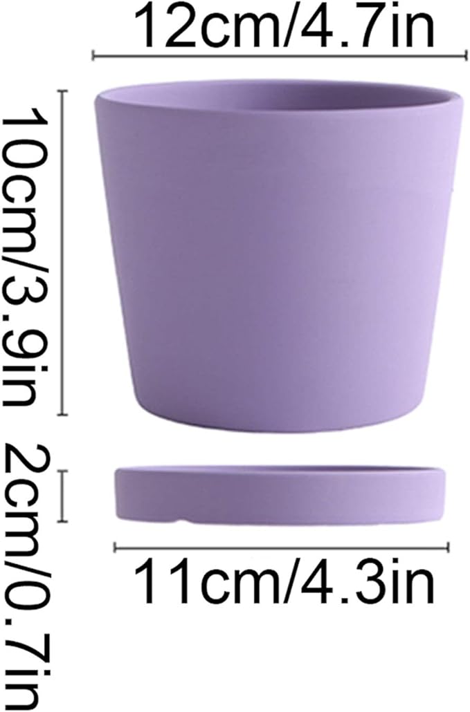 Cute Flower Plant Pot Plant Pot Ceramic Flower Planters Indoor Modern Succulents Containers with Drain Hole Saucer Decorate Home Office Outdoor Perfect Plant Container