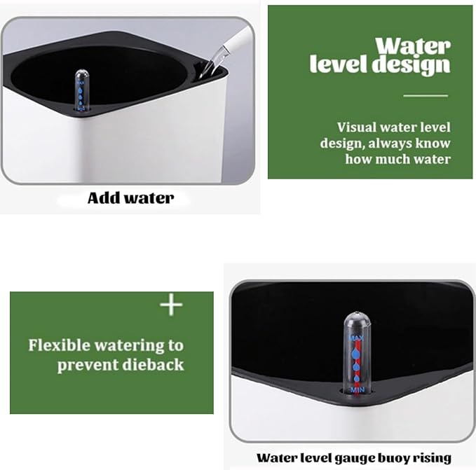 SAFIGLE Plant Water Meter Water Level Display Gauge with Shortage Reminder for Indoor and Outdoor Garden Plants Easy-to-Use Water Gauge for Potted Plants and Houseplants