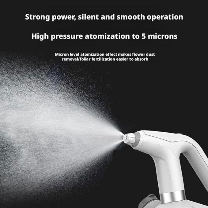 Electric Spray Bottle Plant Mister for Indoor Outdoor Plants,1L Automatic Watering Can USB Rechargeable Sprayer with Adjustable Spout,Portable Garden and Plant Sprayer for Fertilizing Cleaning (A)