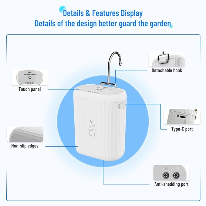 Smart Plant Watering Devices for Indoor Garden, 2.4GHz WiFi Automatic Self Watering System for Potted Plants, GreenVation Drip Irrigation Kit with Tuya/Smart Life APP Control