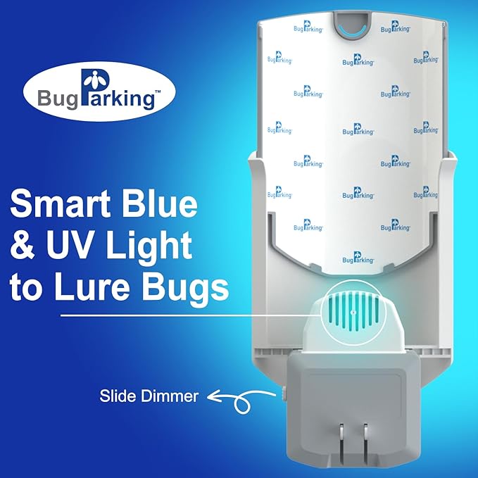 Flying Insect Trap, Plug-in UV Light for Gnats, Fruit Flies and Houseflies, Silent Sticky Catcher for Indoor Use, 1 Device & 1 Refill