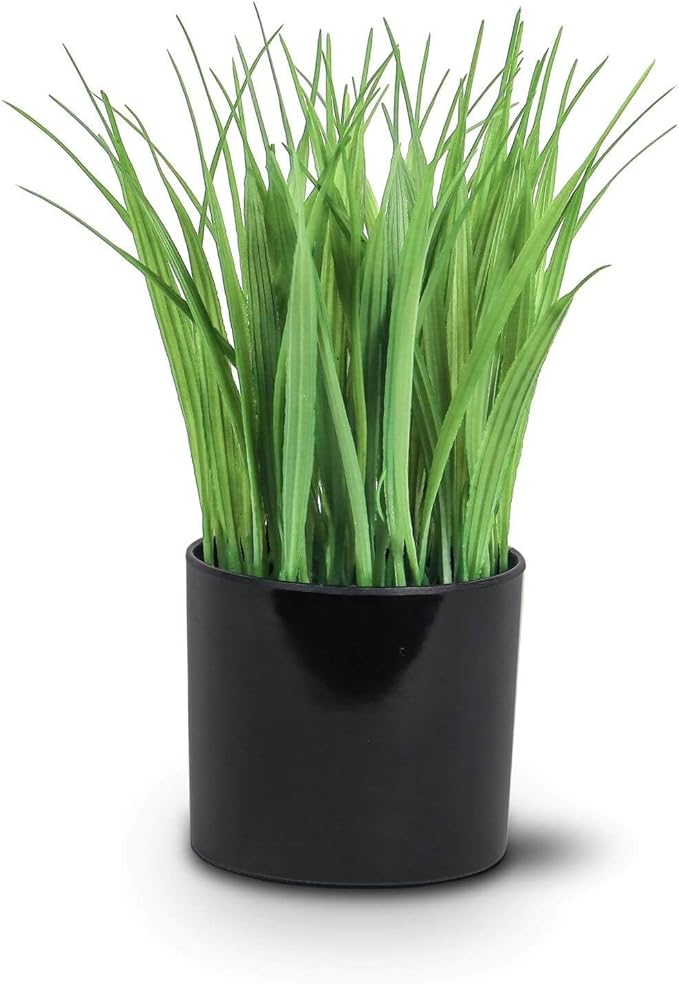 Fake Plants Indoors Potted Wheat Grass Faxu Plants for Desk Table Shelf Decor, Artificial Plants Greenery Indoor for Bathroom Office Kitchen Living Room Farmhouse Home Decoration